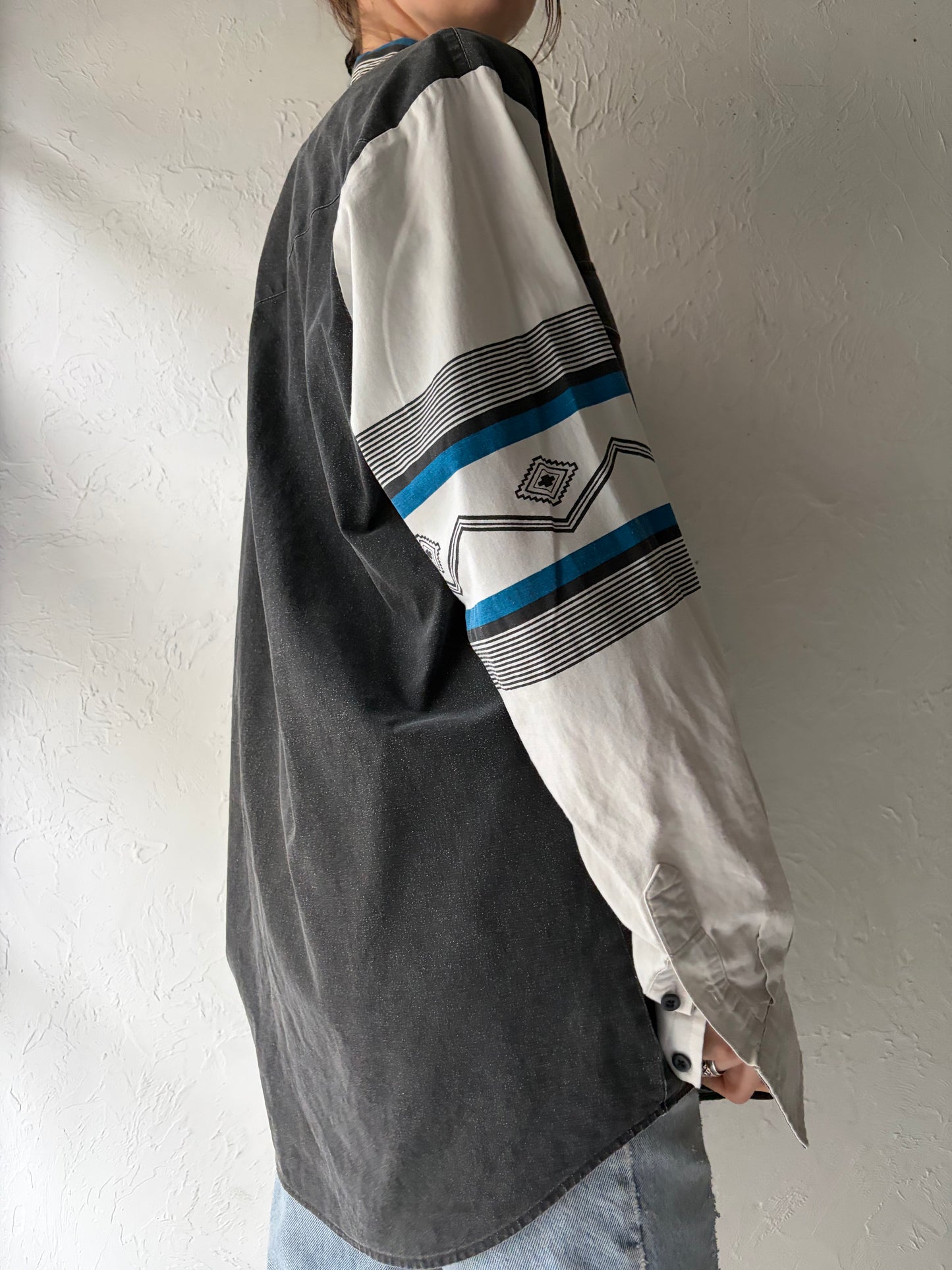 90s 'Cowboy Turtle' Thick Cotton Shirt / Large