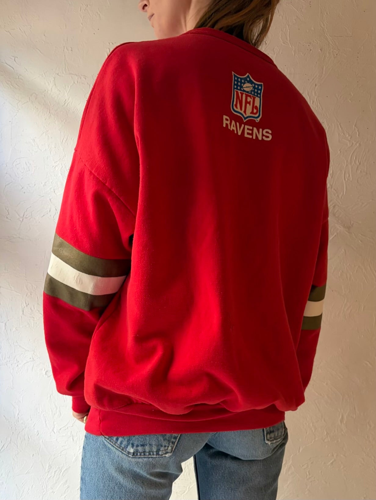 90s '49ER’S’ NFL' Red Crew Neck Sweatshirt / XL
