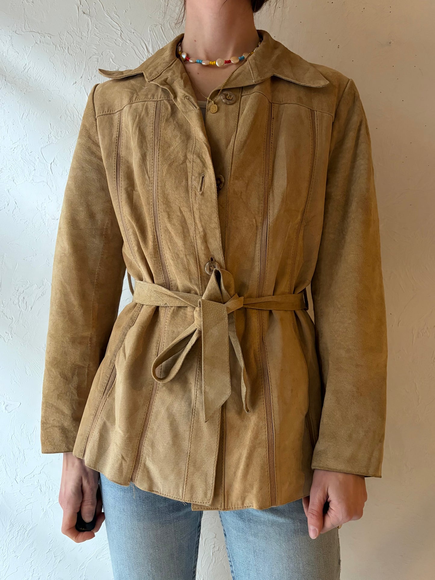 70s 'Shaino' Tan Suede Jacket / Small