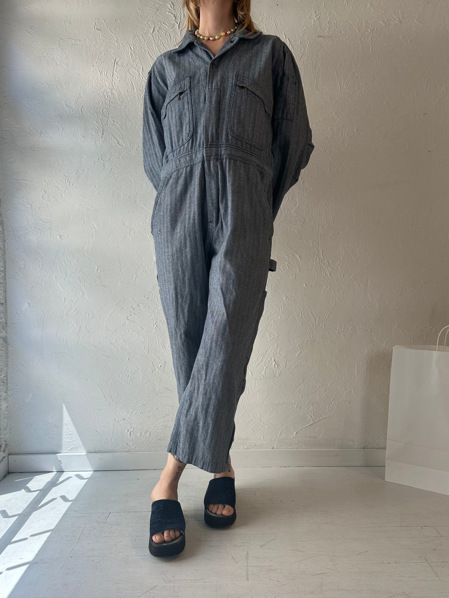 Y2k 'Key' Cotton Boiler Suit Coveralls / Small