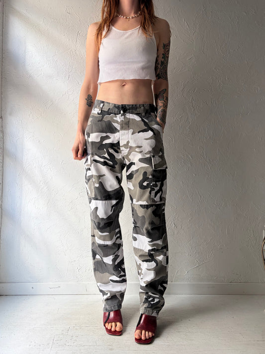 90s Authentic Army Camouflage Pants / Small