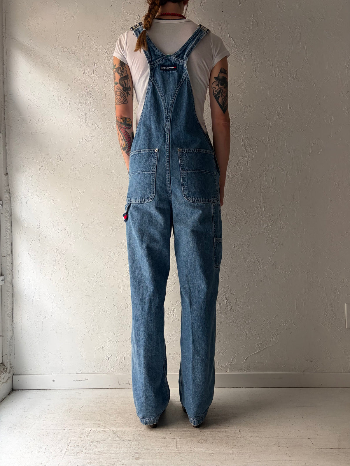 90s 'Tommy Hilfiger' Denim Overalls / Small