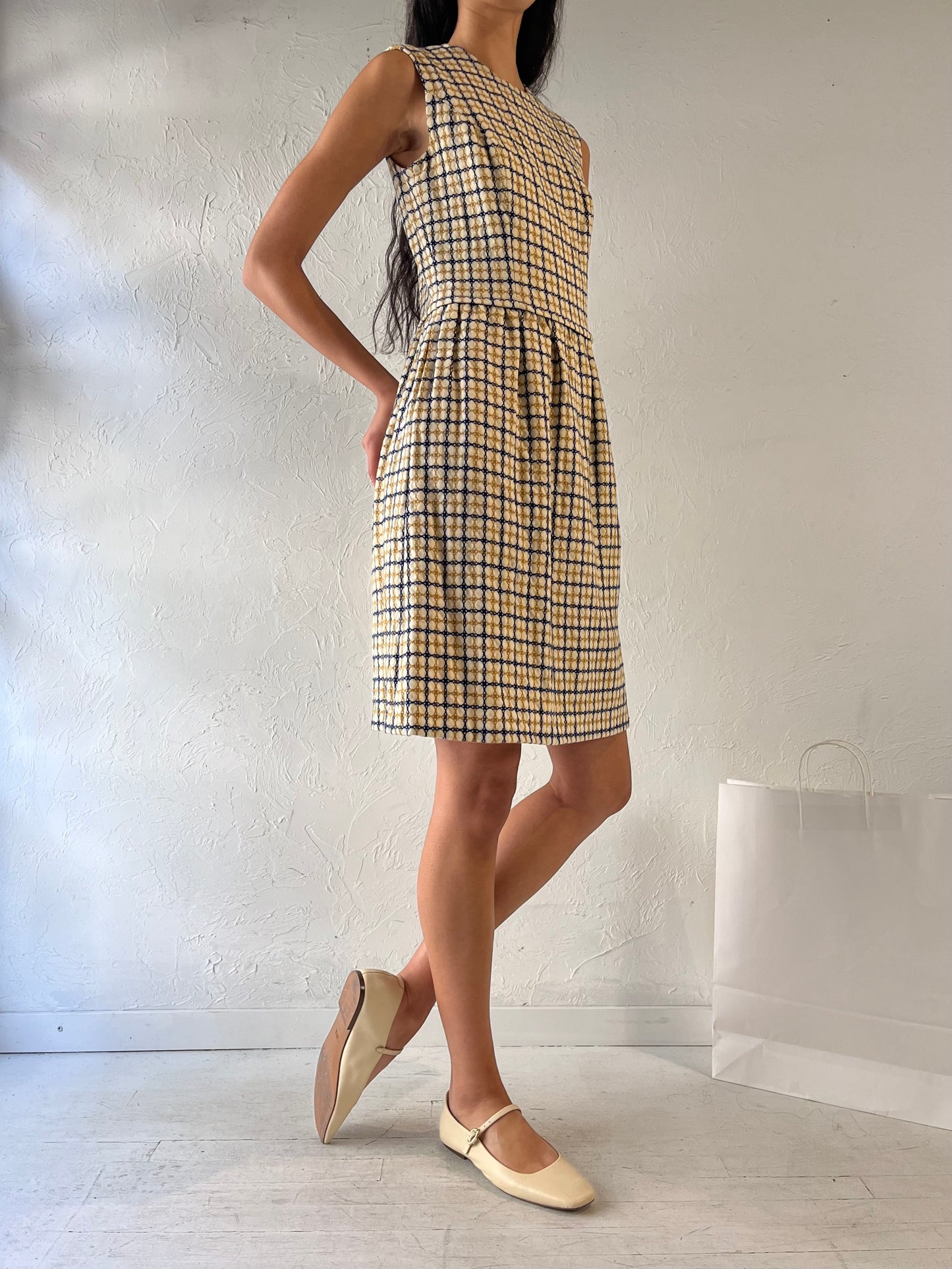 80s ‘Pendleton’ Sleeveless Wool Dress / Small