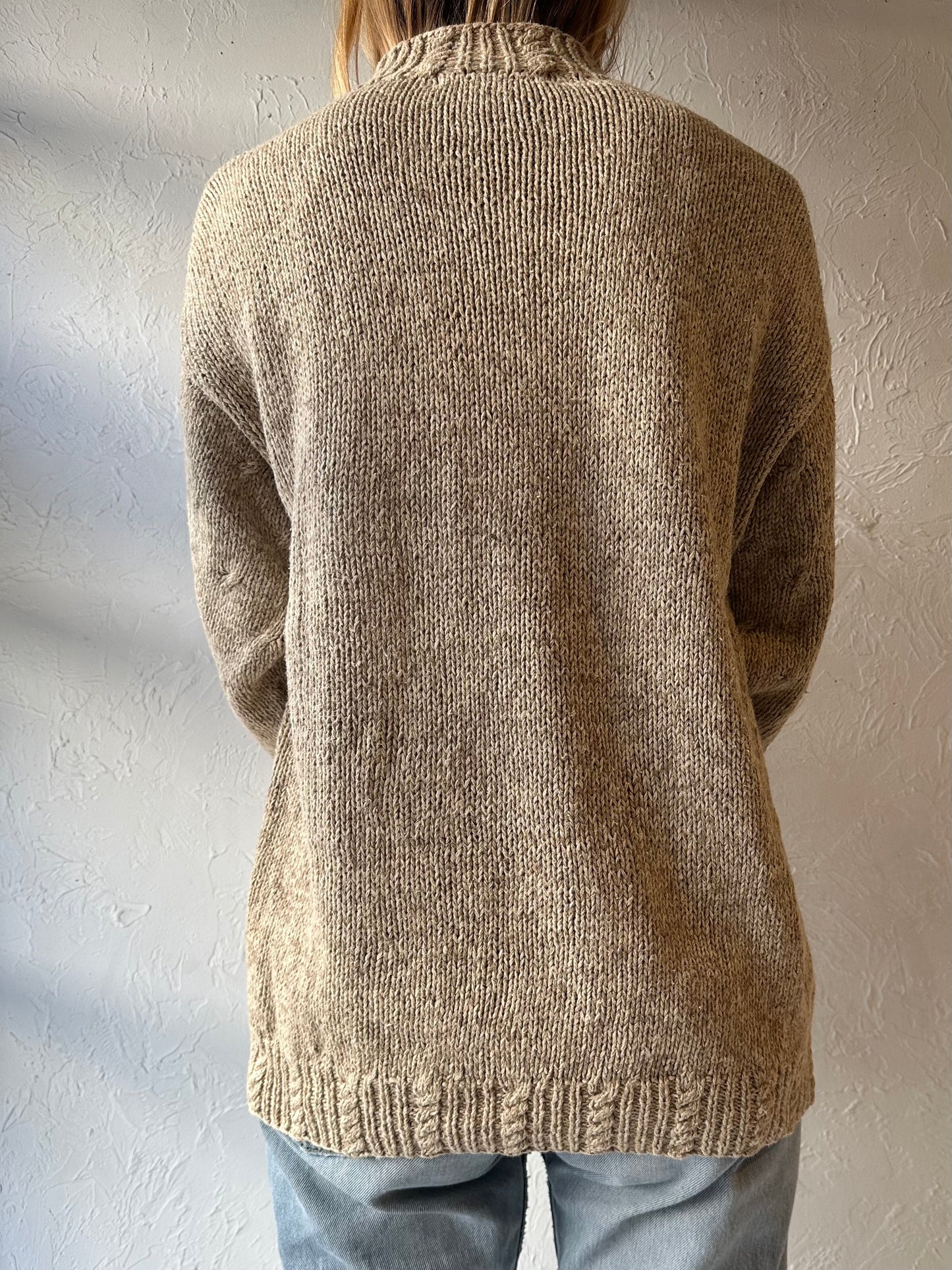 90s ‘Bushwacker’ Floral Knit Sweater / Medium