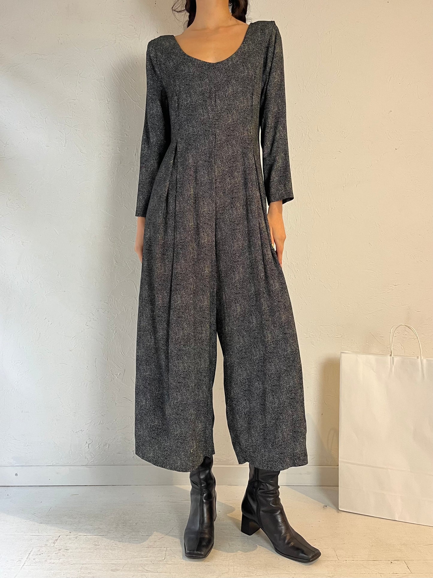 90s ‘Expo’ Wide Leg Jumpsuit / Medium - Large