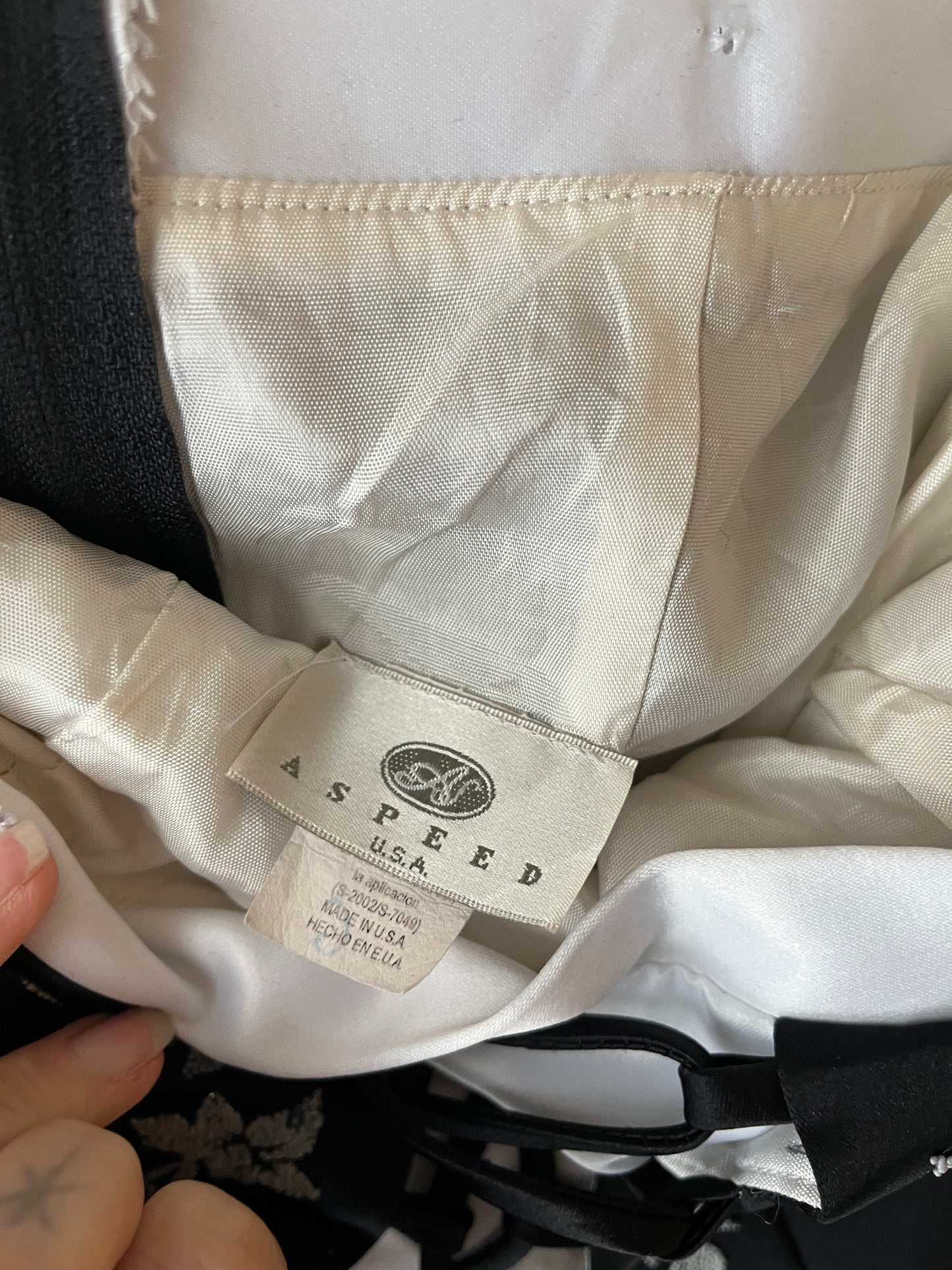 Y2k 'Aspen' Black and White Strapless Dress / Small