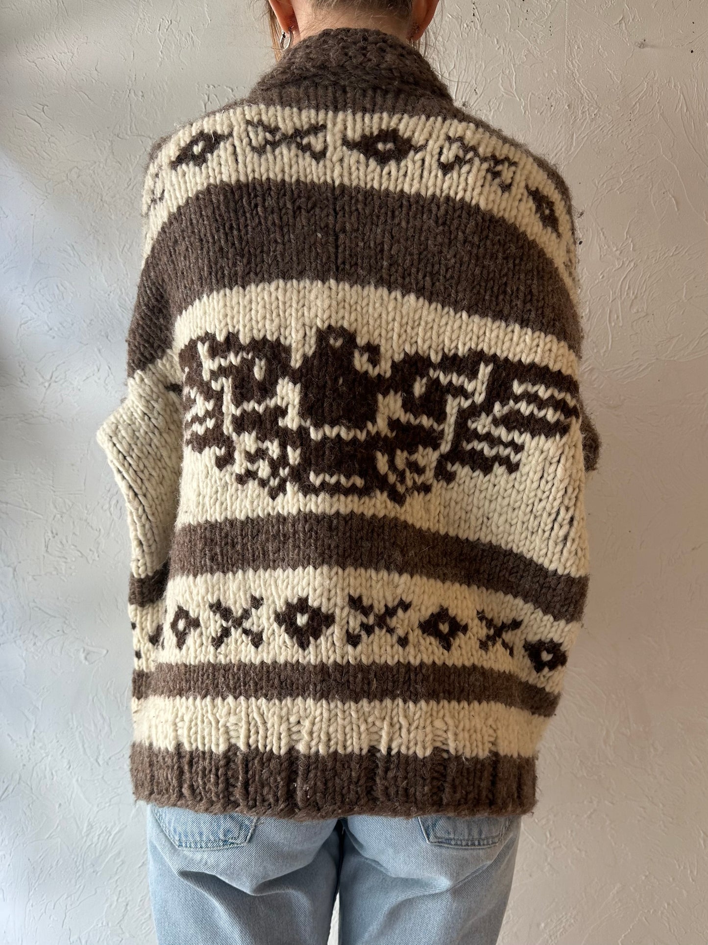 Vintage 'Hills' Wool Knit Eagle Sweater / Large