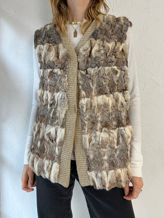 90s 'Lapin' Rabbit Fur Vest / Medium