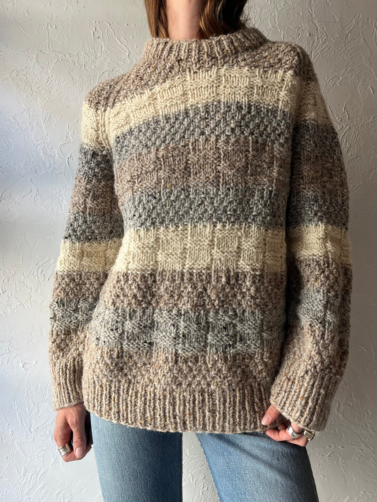 Vintage 'Gaeltarra' Hand Knit Wool Pullover Sweater / Medium
