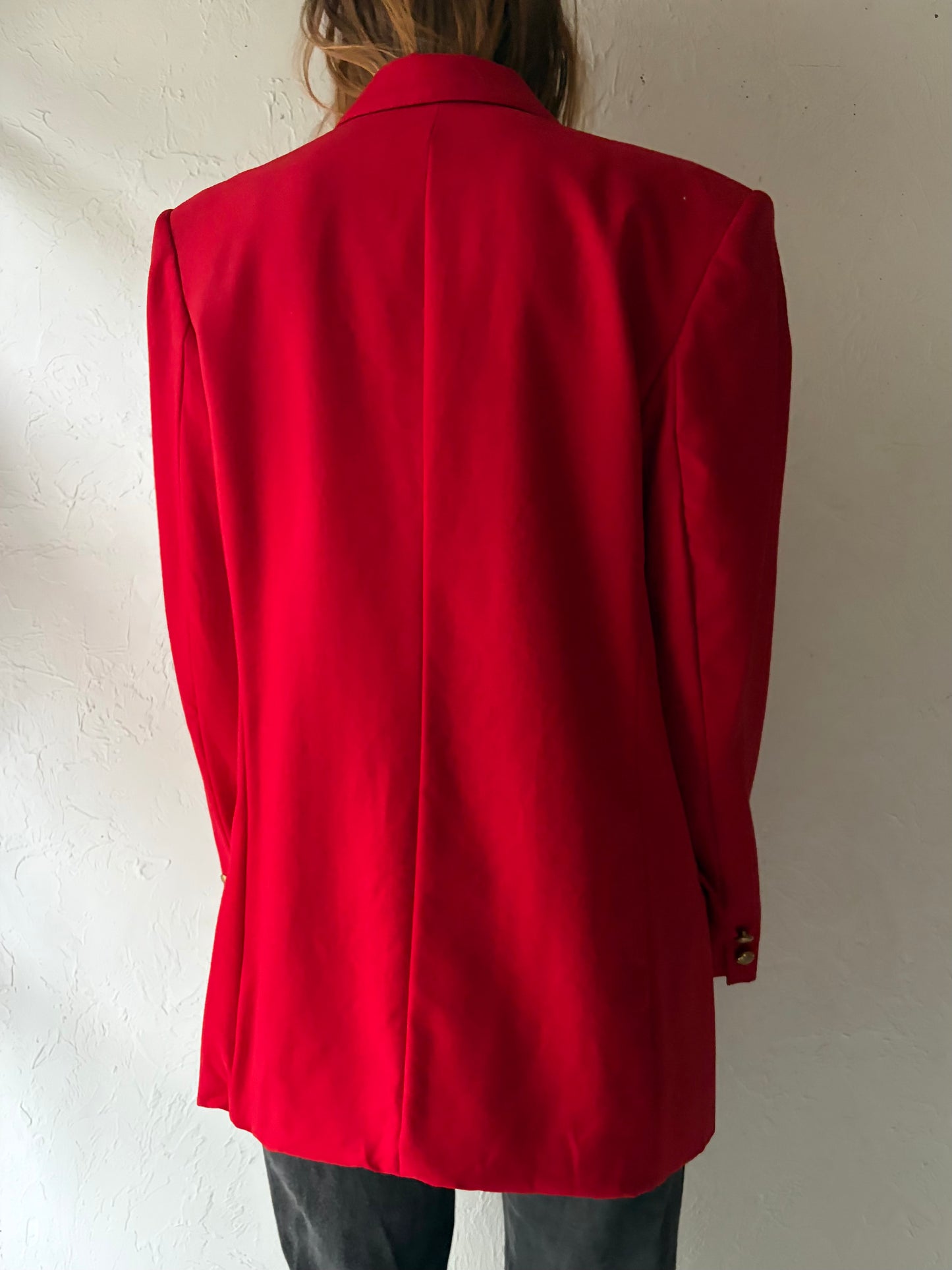 70s 'Mister Leonard' Red Wool Blazer Jacket / Large