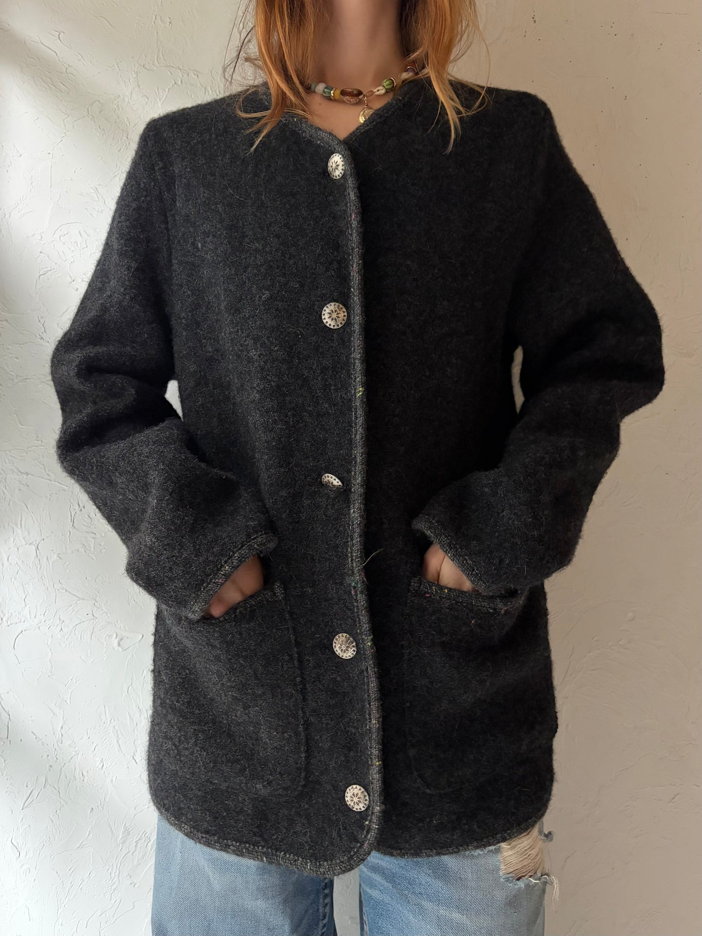 Vintage 'LL Bean' Gray Wool Jacket / Small