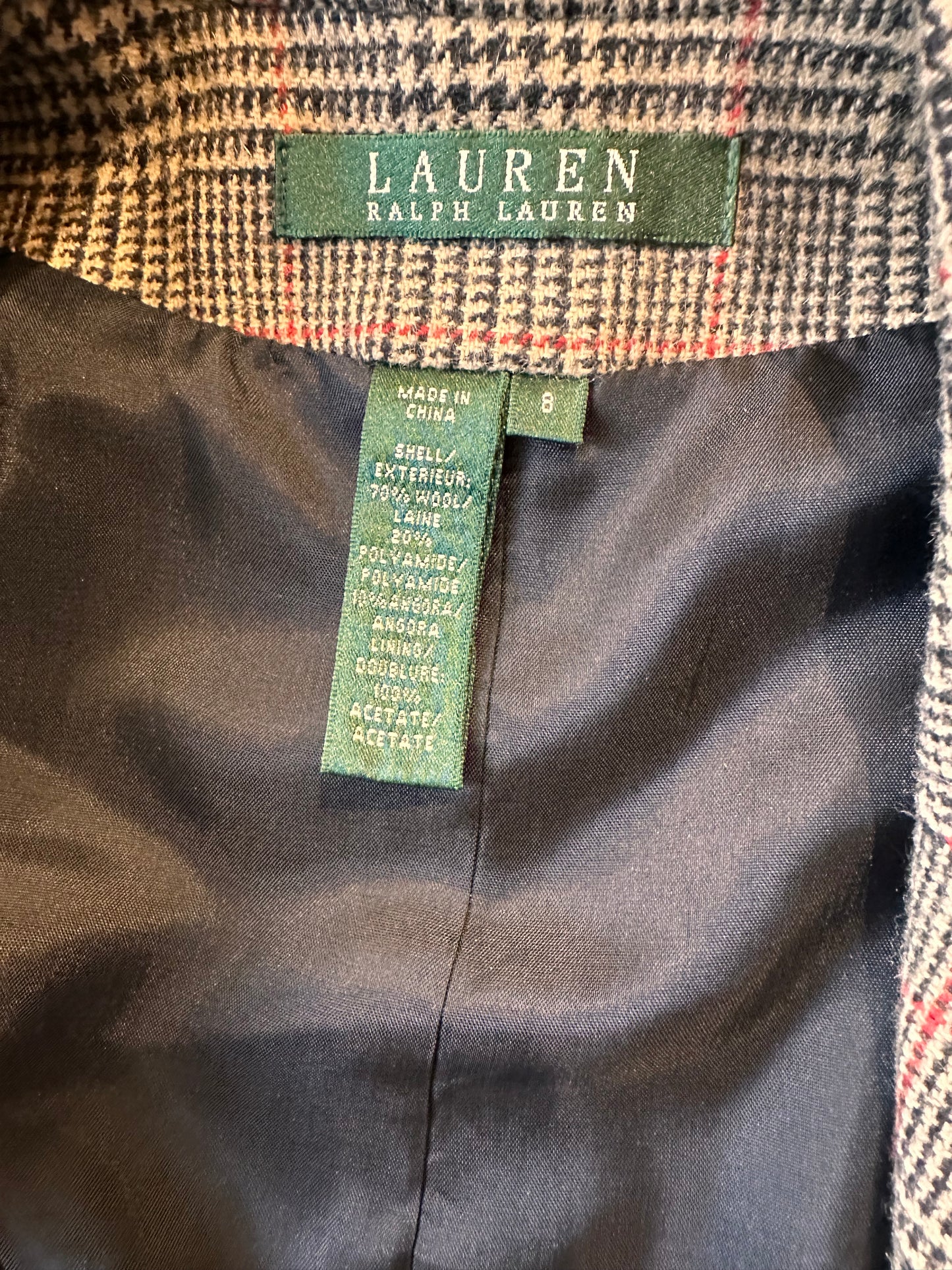 Y2k 'Ralph Lauren' Academia Plaid Vest Top / Medium