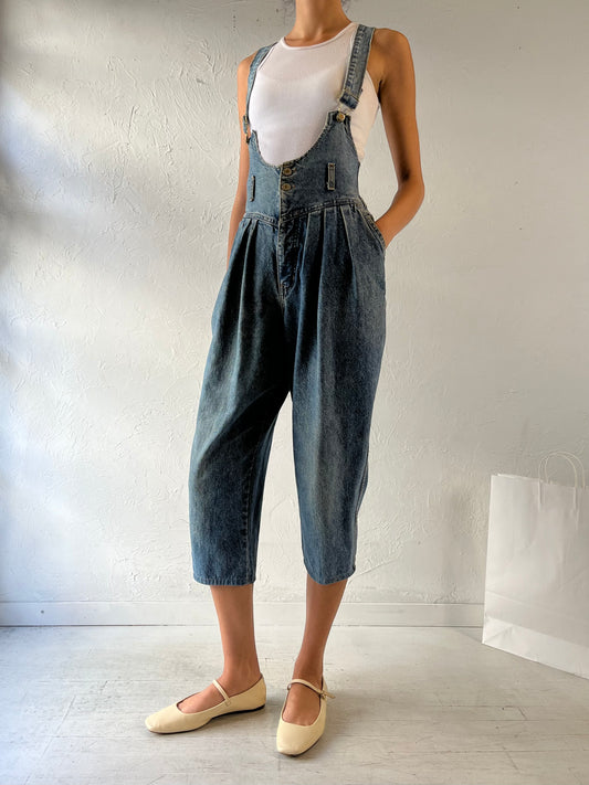 90s ‘Hollywood’ Denim Overalls / Small