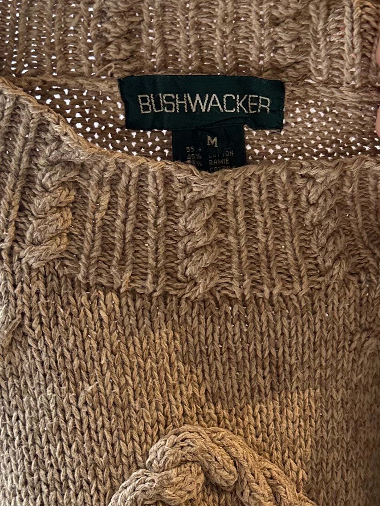 90s ‘Bushwacker’ Floral Knit Sweater / Medium