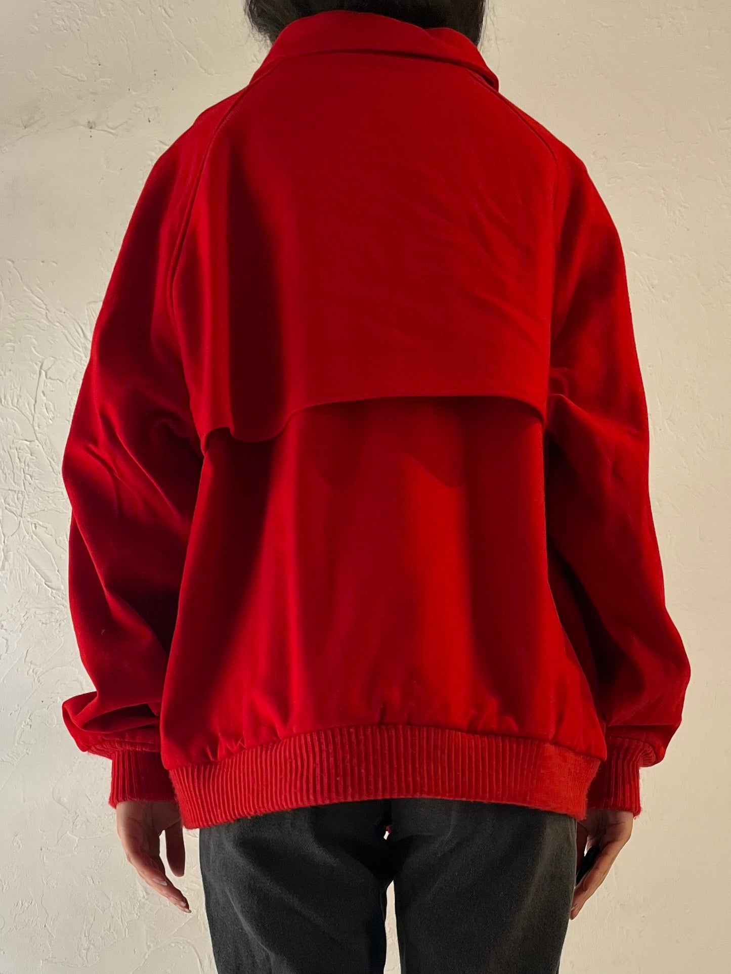 80s ‘Pendleton’ Red Wool Bomber Jacket / XL