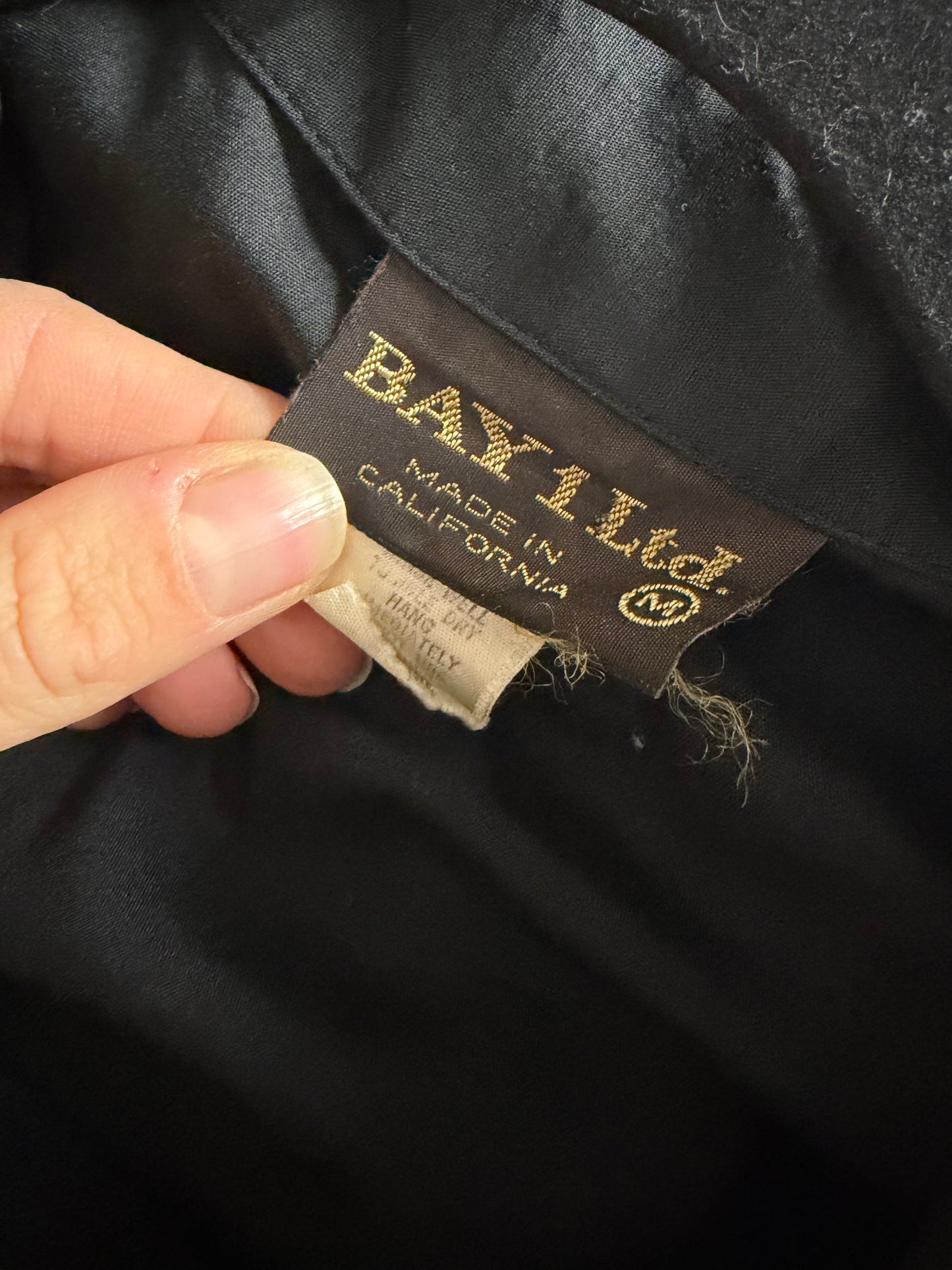 70s 'Bay 1' Black Pearl Snap Western Shirt / Medium