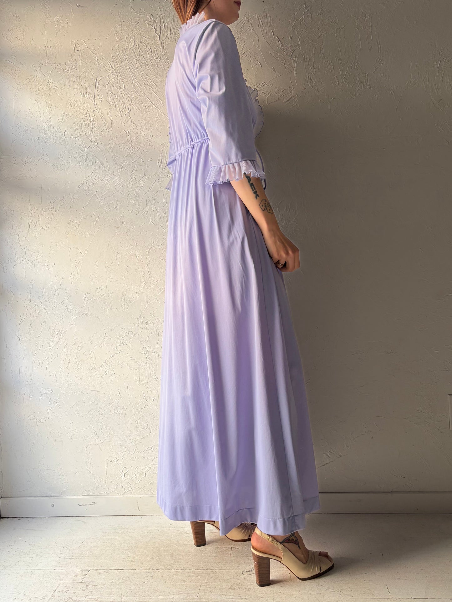 70s 'JC Penny' Purple Robe Night Gown / Small