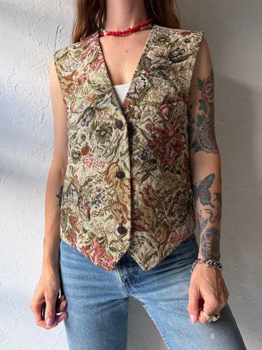90s 'Savannah' Lightweight Tapestry Vest / Medium