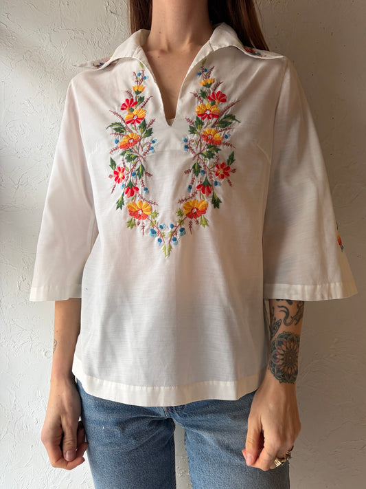 Vintage Embroidered Top / Small