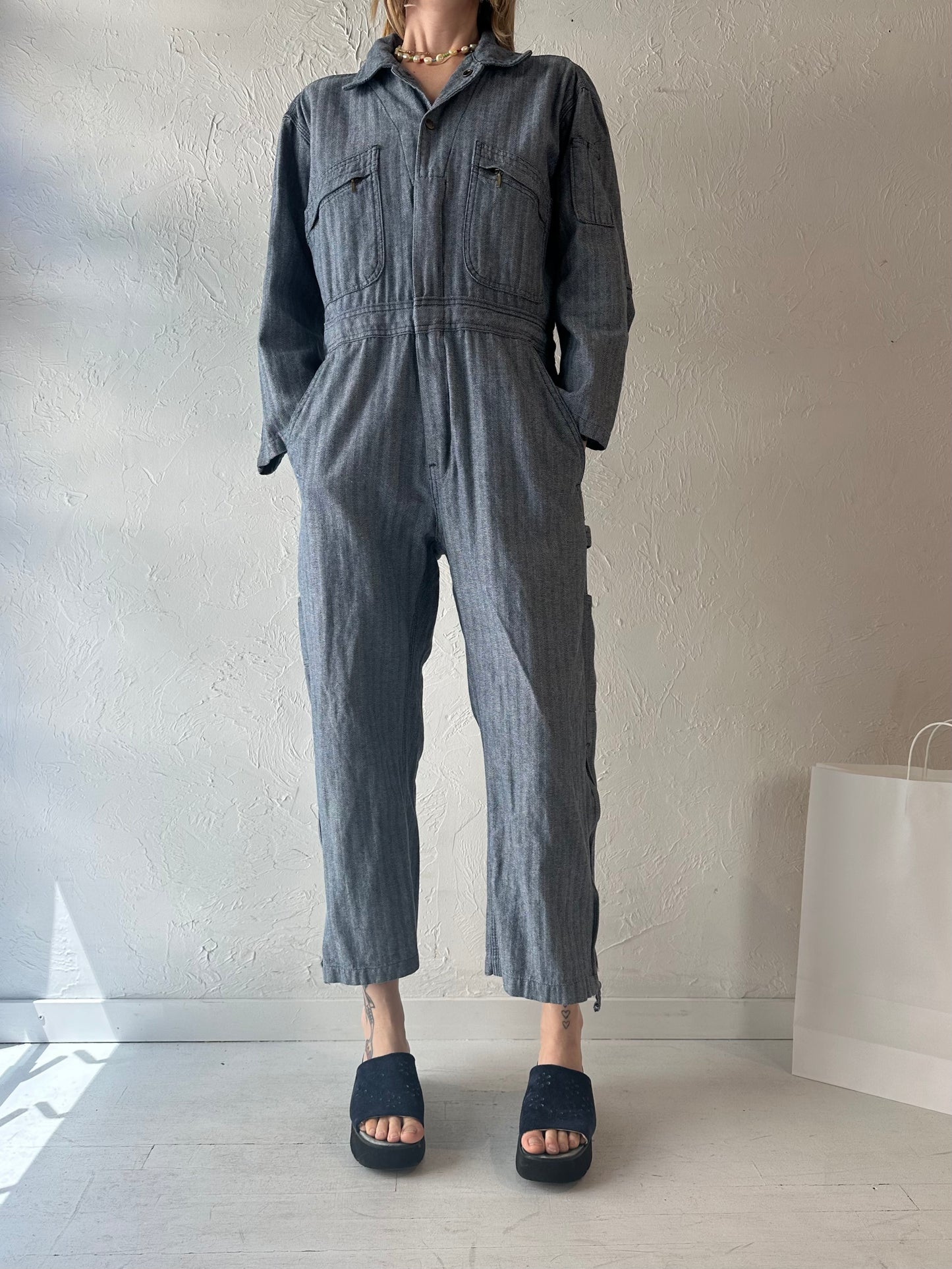 Y2k 'Key' Cotton Boiler Suit Coveralls / Small