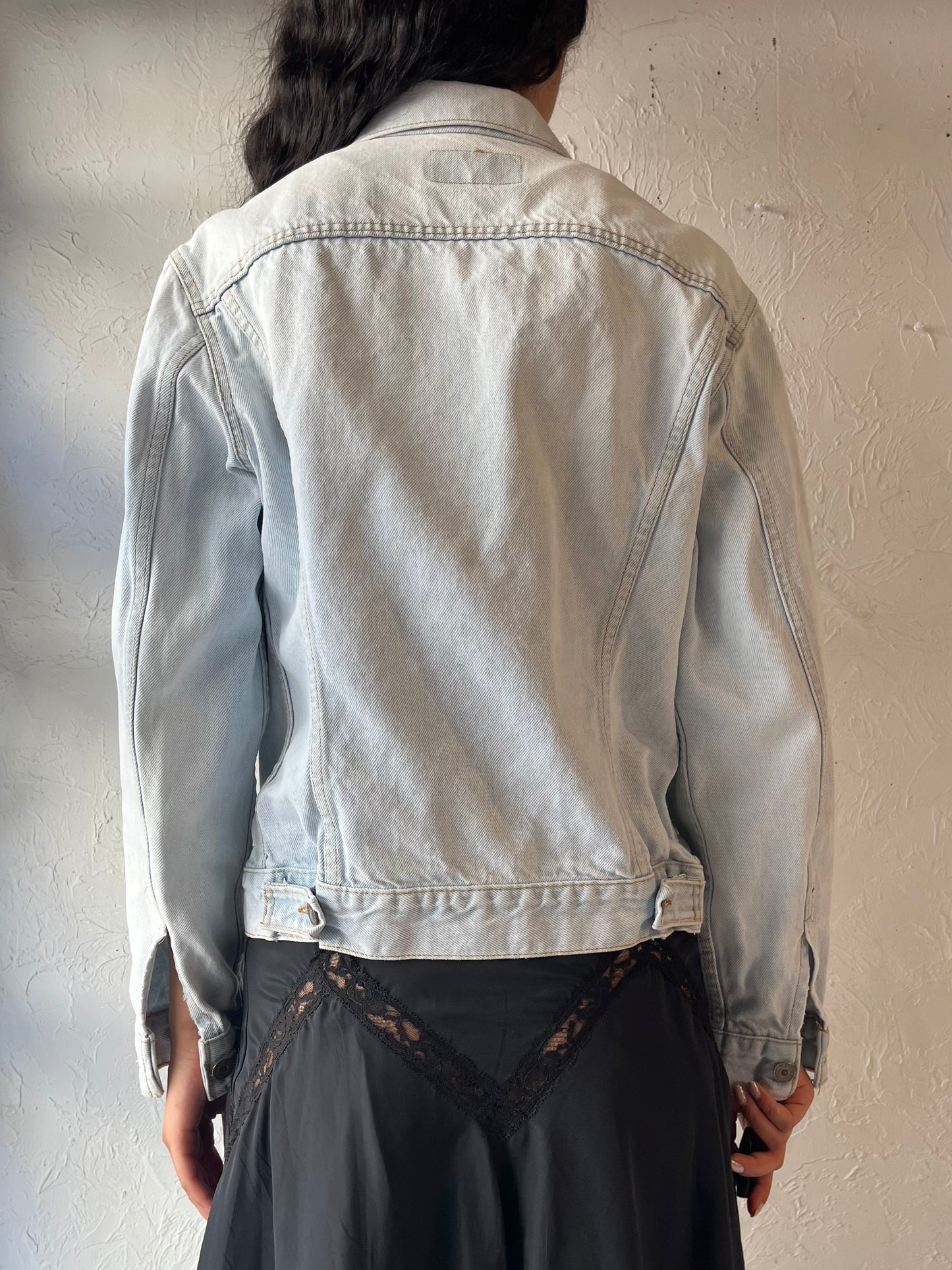 90s 'Levis' Light Wash Denim Jacket / Made in USA / Small