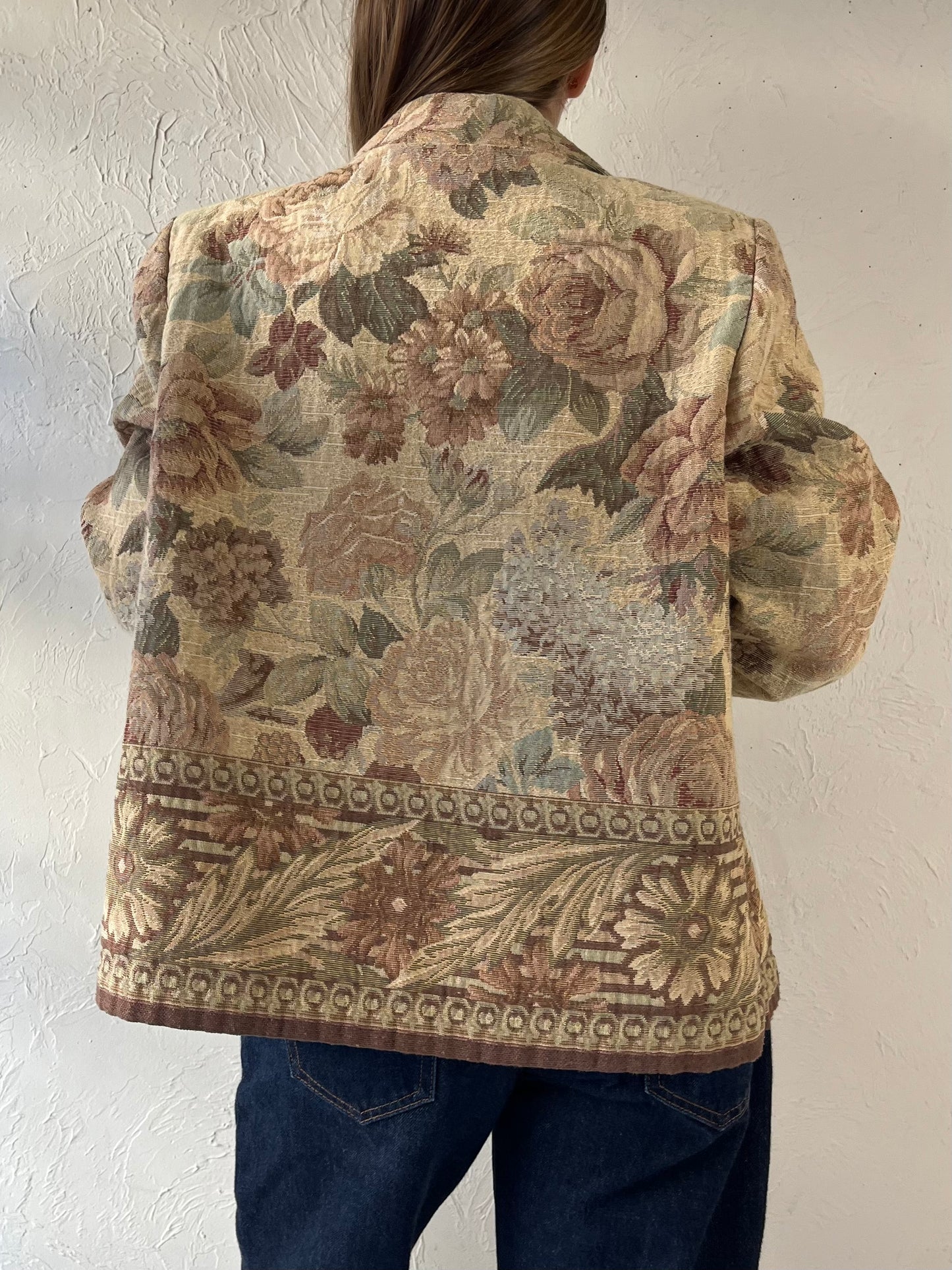 Y2k ‘Coldwater Creek’ Floral Tapestry Jacket / Large