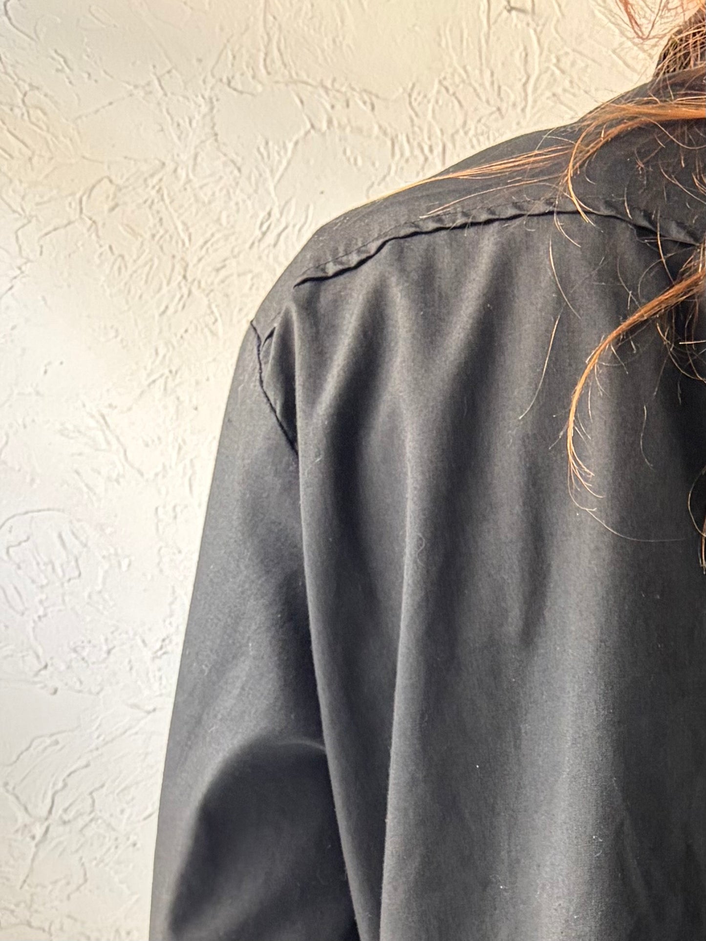 70s 'Bay 1' Black Pearl Snap Western Shirt / Medium