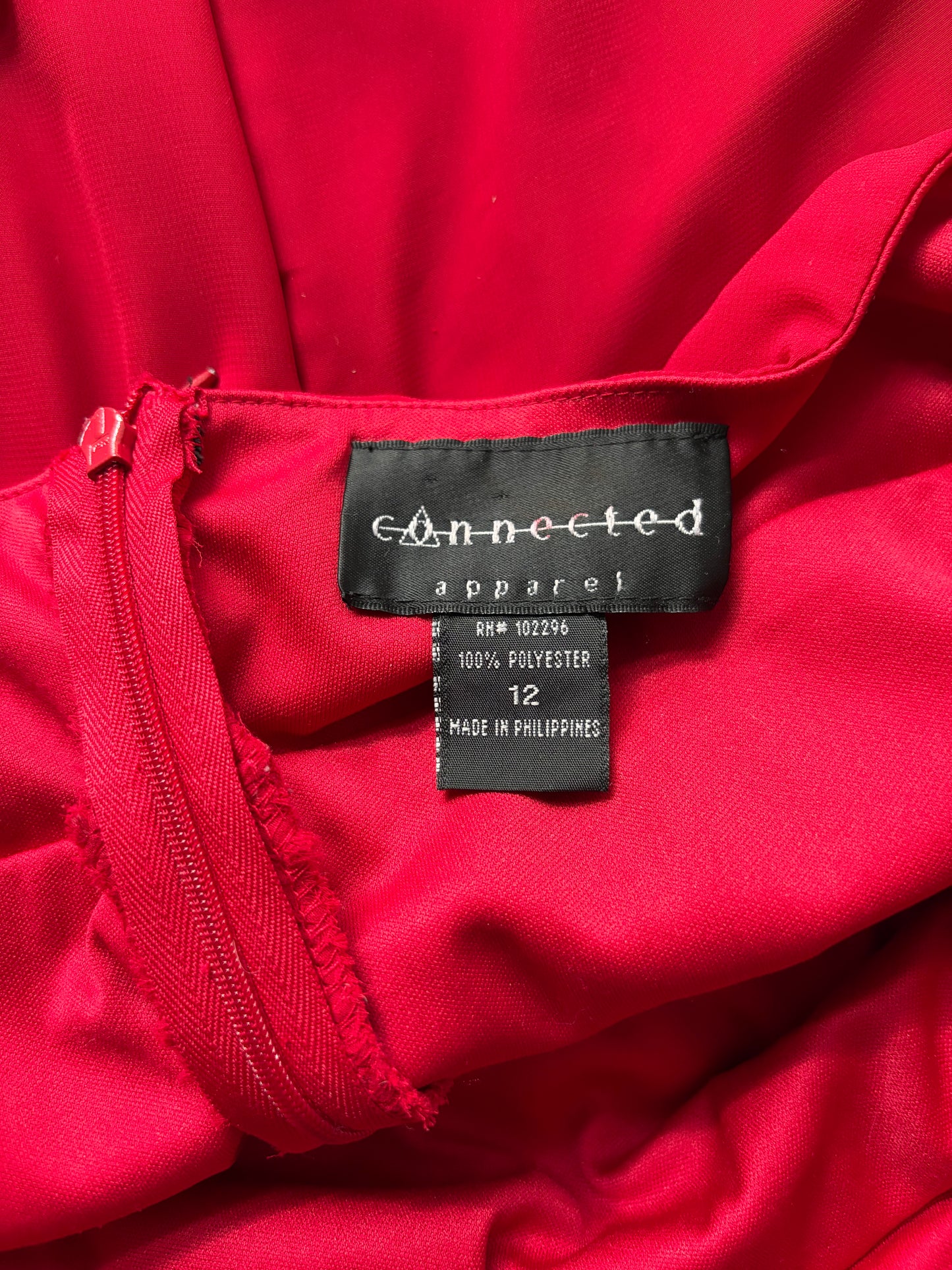 Y2k 'Connected' Red Romanic Formal Party Halter Dress / Medium