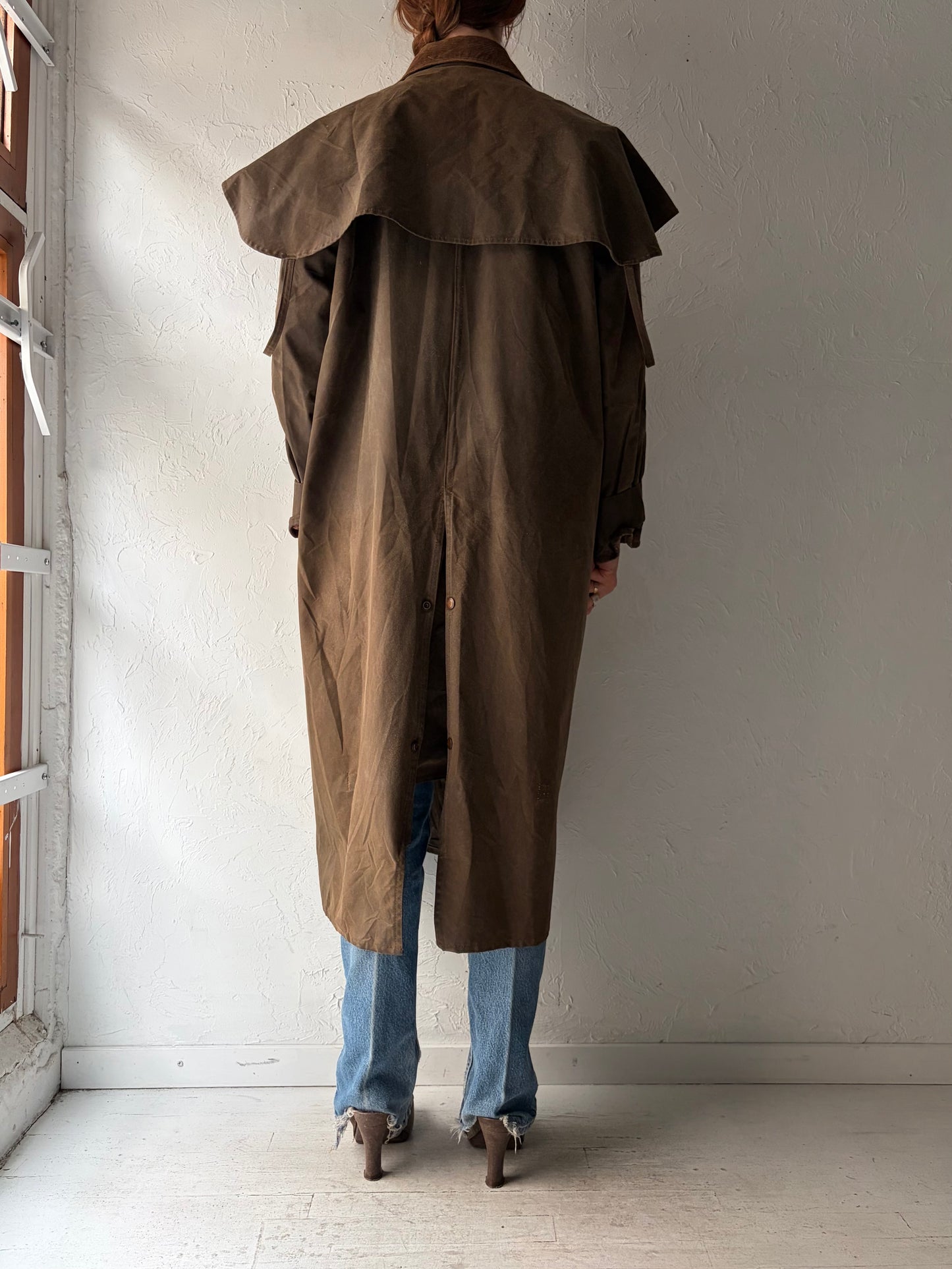 Vintage 'Australian Outback' Waxed Cotton Hunting Coat / XS