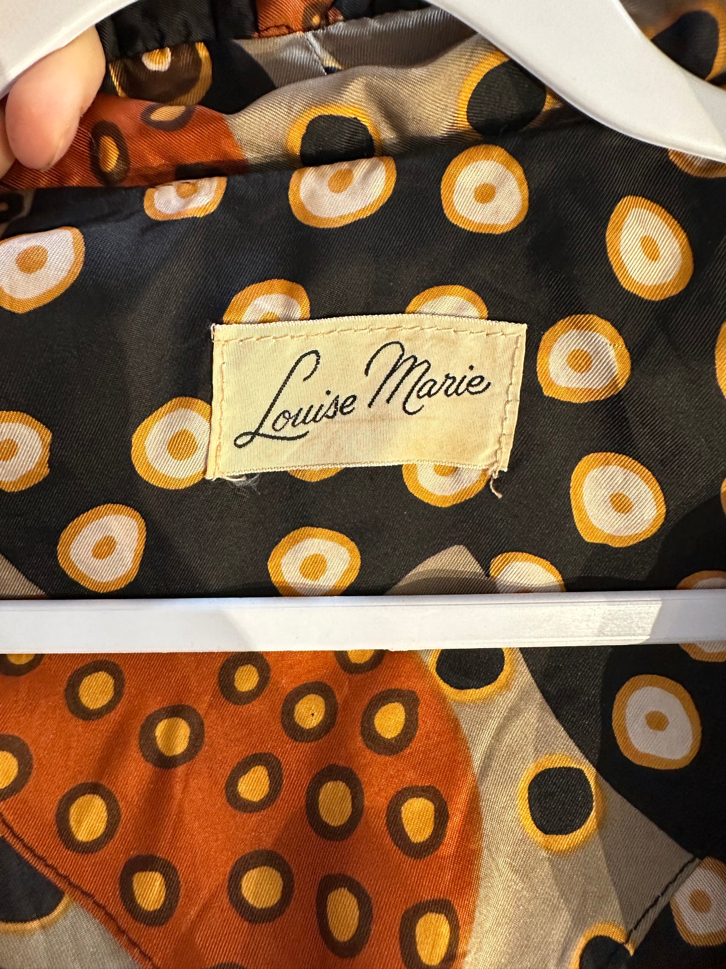 70s ‘Louis Marie’ Long Sleeve Quilted Maxi Dress / Medium