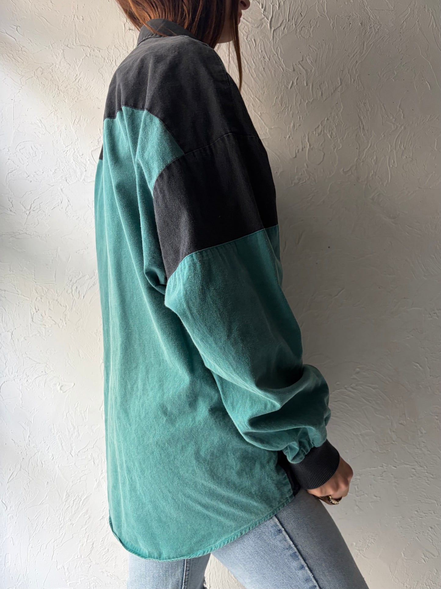 90s 'Roper' Thick Cotton Western Pullover / Large