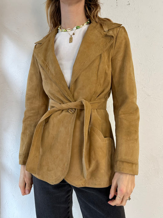 70s 'Imperial' Suede Leather Jacket / Small
