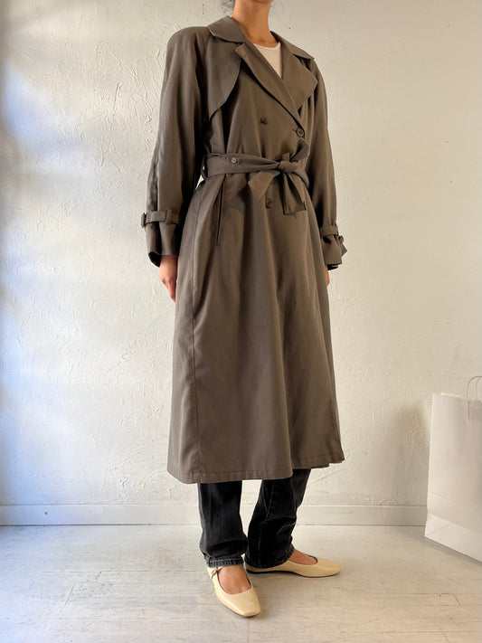 90s ‘London Fog’ Lined Classic Trench Coat / Medium