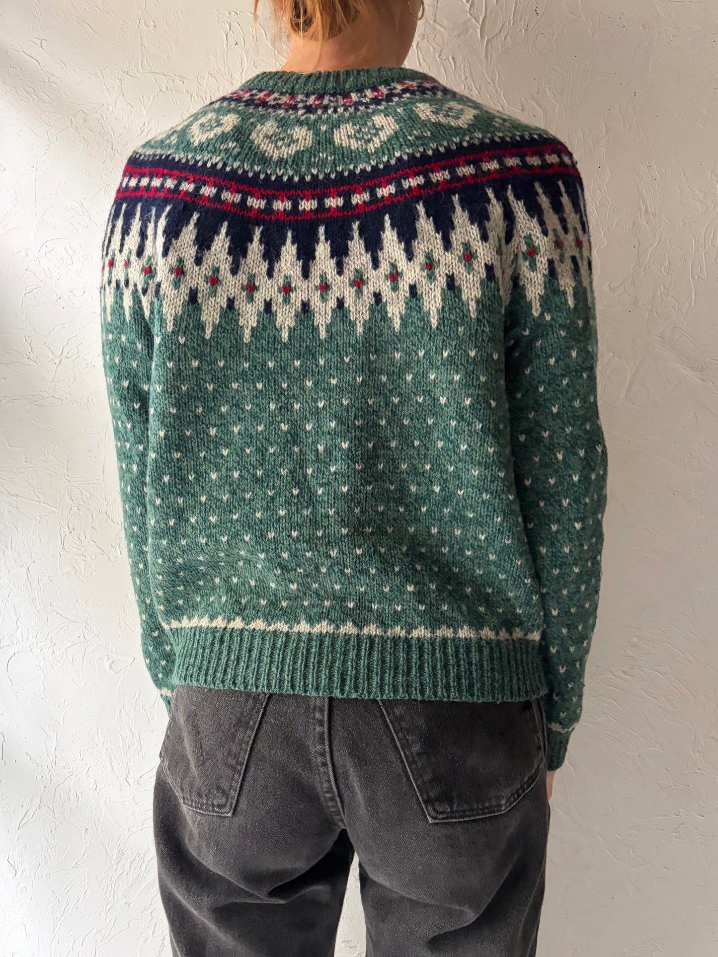 80s 'Woolrich' Fair Isle Sweater / Small