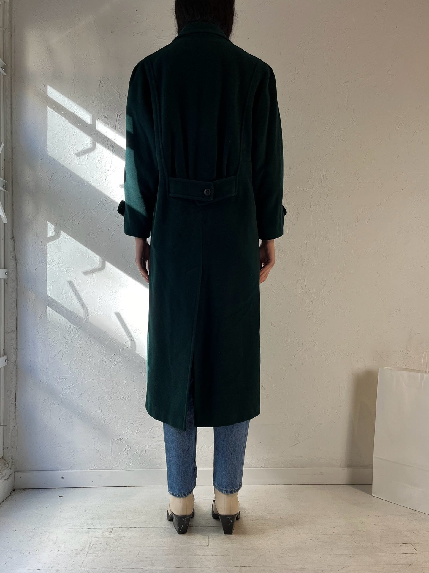 80s ‘Edward Chapman’ Green Wool Coat / Medium