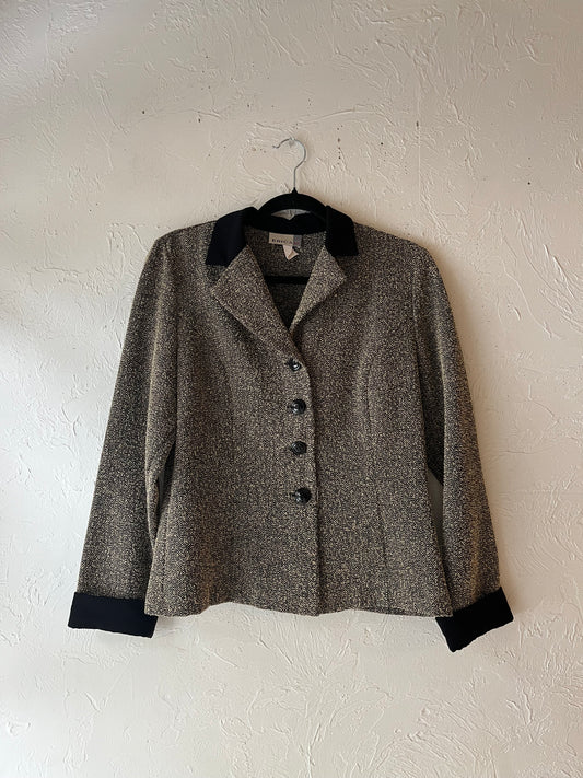 Y2k 'Erica' Tweed Blazer / Medium