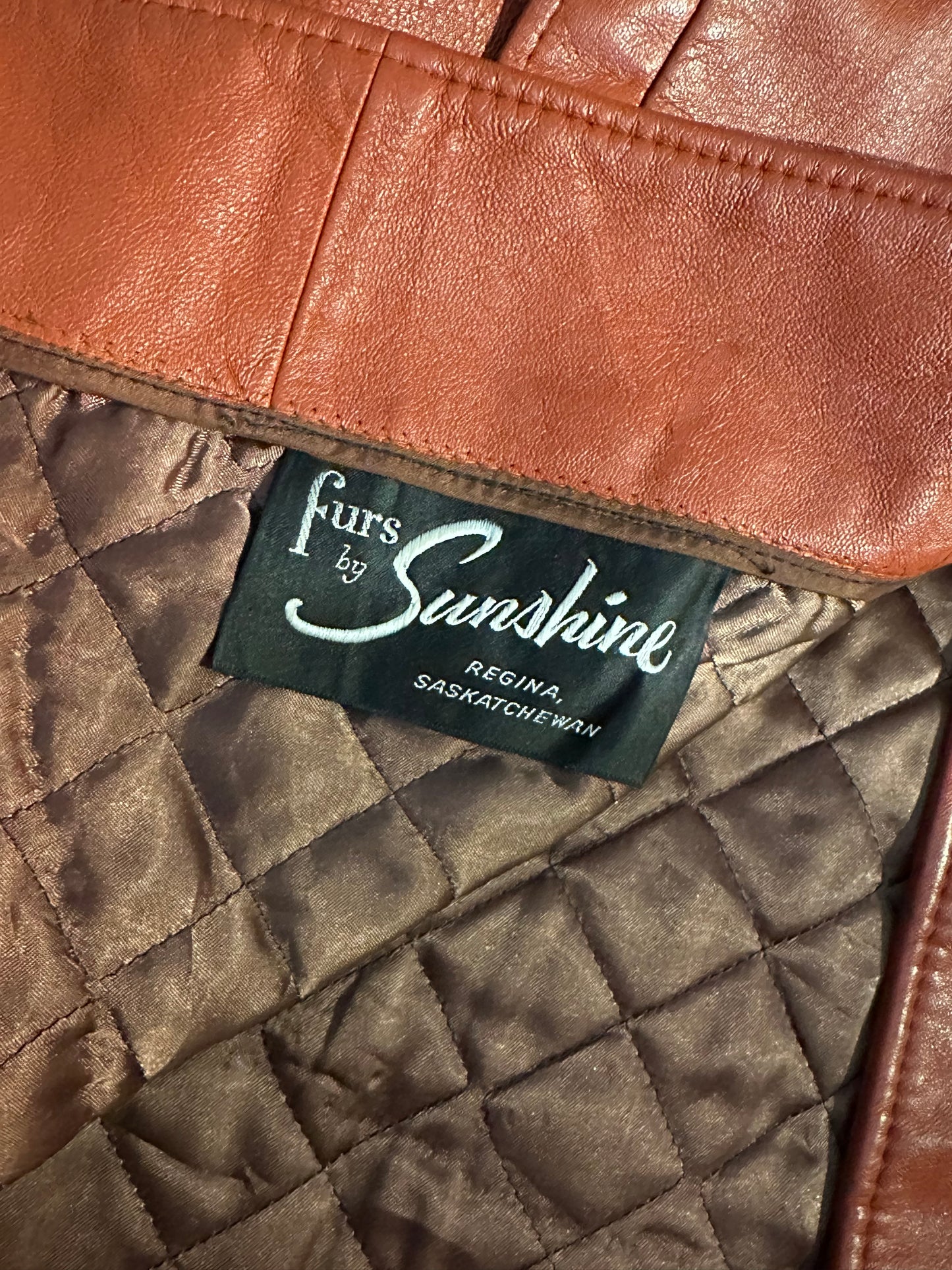 70s 'Sunshine' Burgundy Leather Jacket / Medium