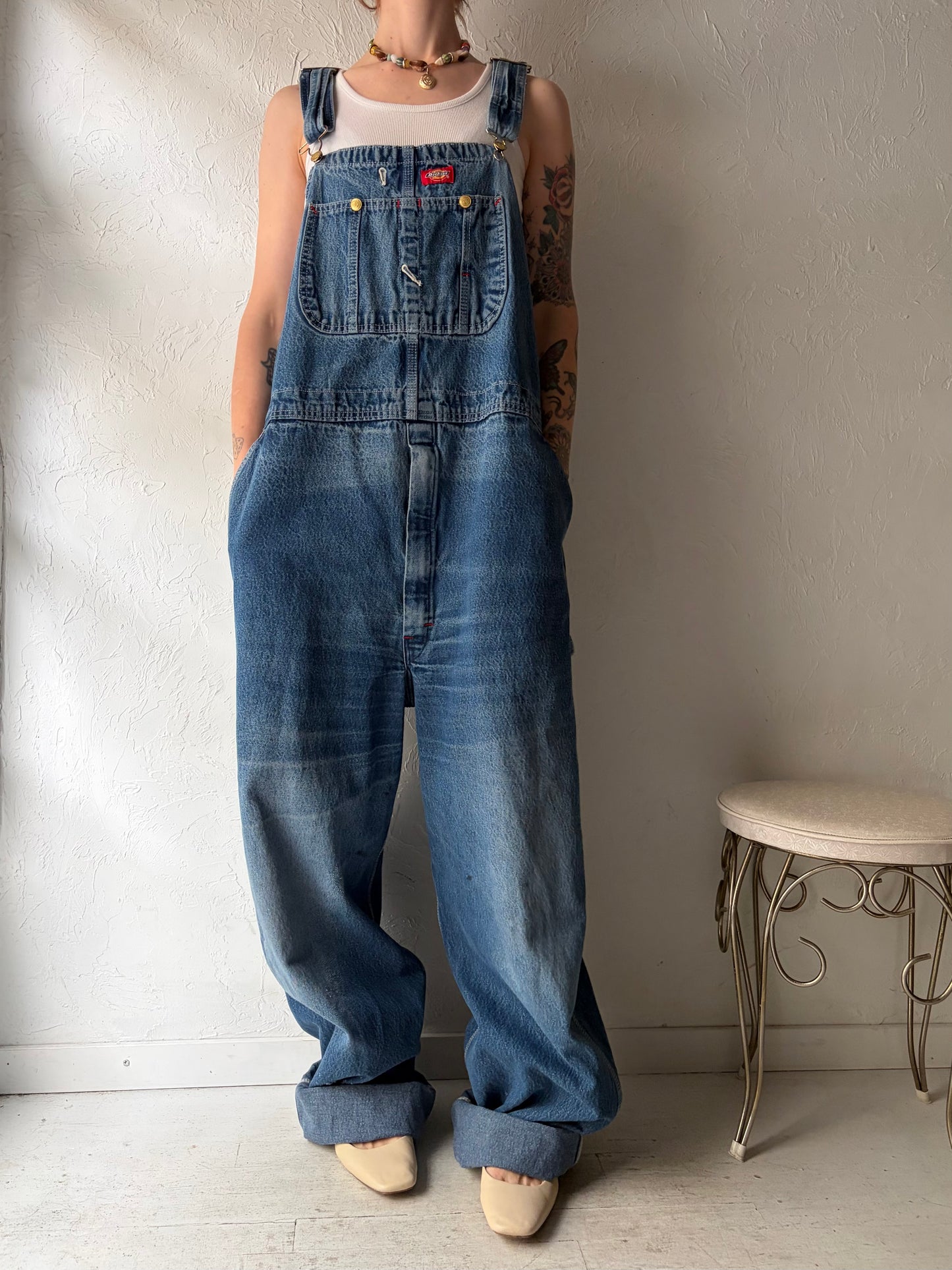 Y2K ‘Dickies’ Denim Overalls / XL