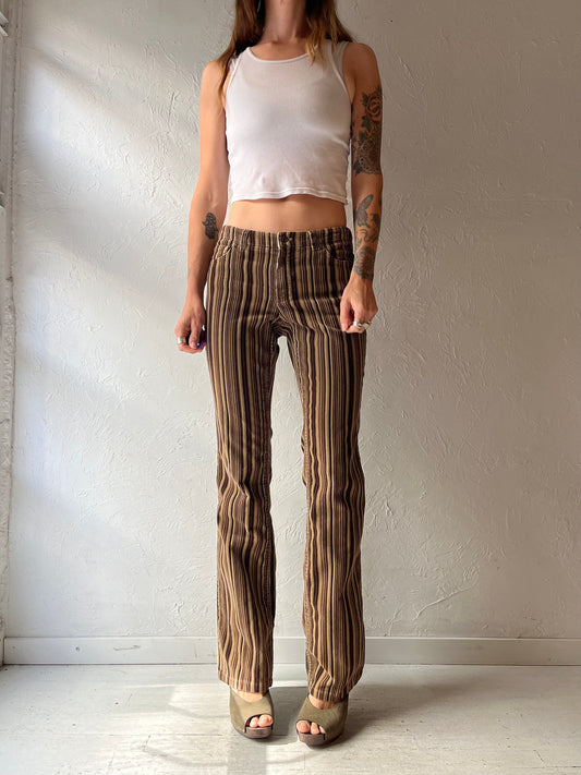 Y2k 'Ralph Lauren' Striped Corduroy Boot Cut Pants / Small