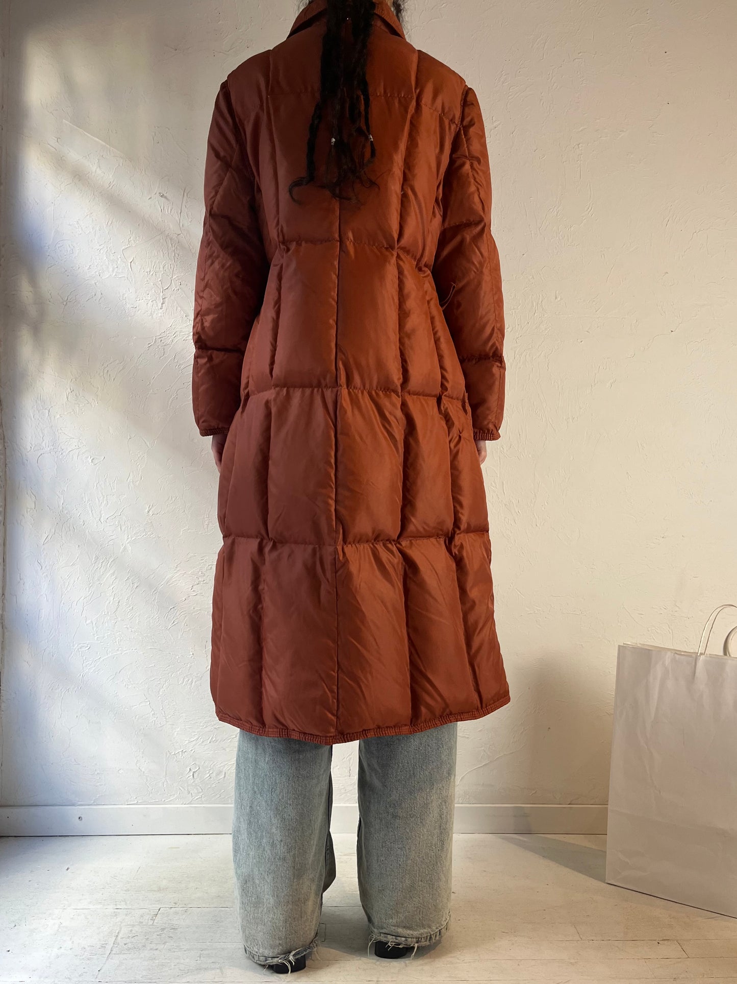 80s/90s ‘Sears’ Orange Puffer Coat / Small