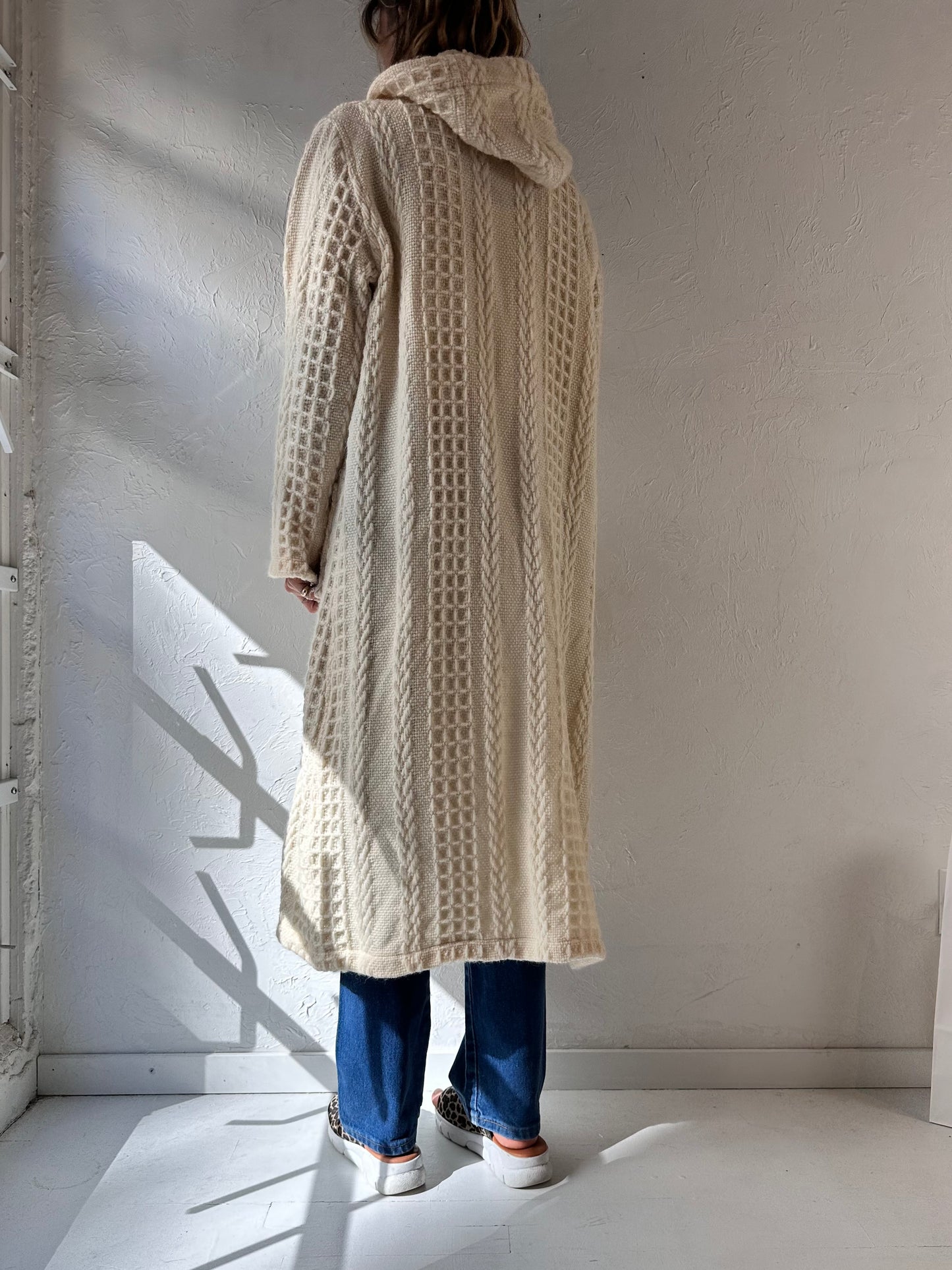Vintage 'Branigan Weavers' Wool Duster Sweater / Medium