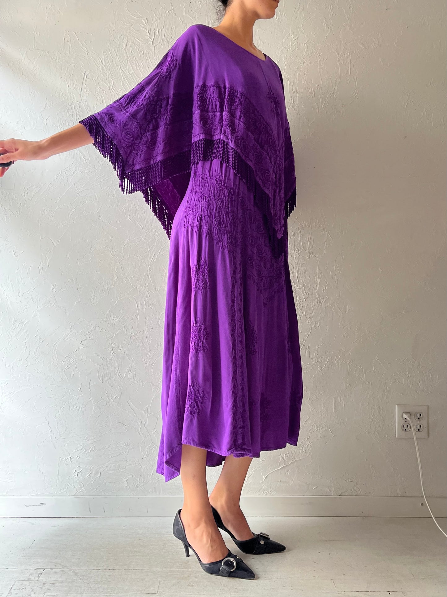 Y2k Purple Fringe Fairycore Dress / XL