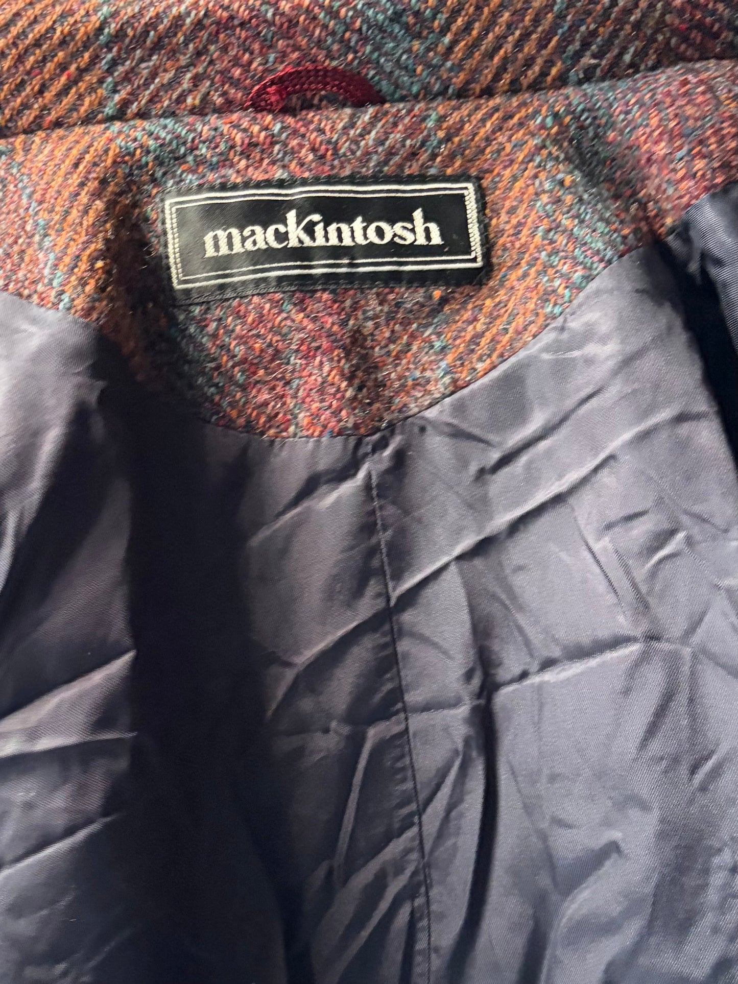 80s 'Mackintosh' Tweed Wool Jacket / Union Made / Small / Medium