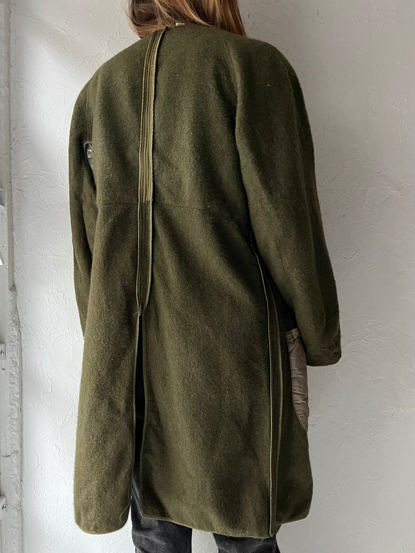 Vintage Authentic Wool Army Liner Jacket / Medium