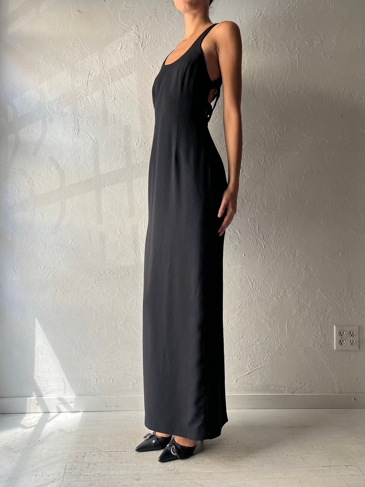 90s 'Andrea Polizzi for Rex Lester' Black Formal Dress / Small