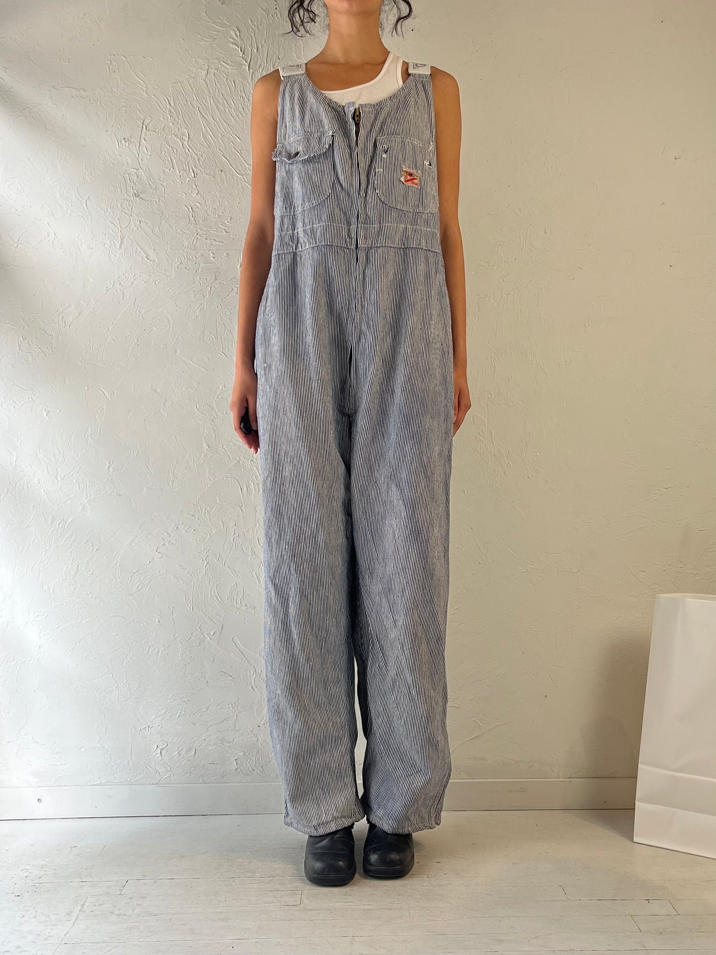 80s ‘GWG’ Pin Stripe Overalls / Large