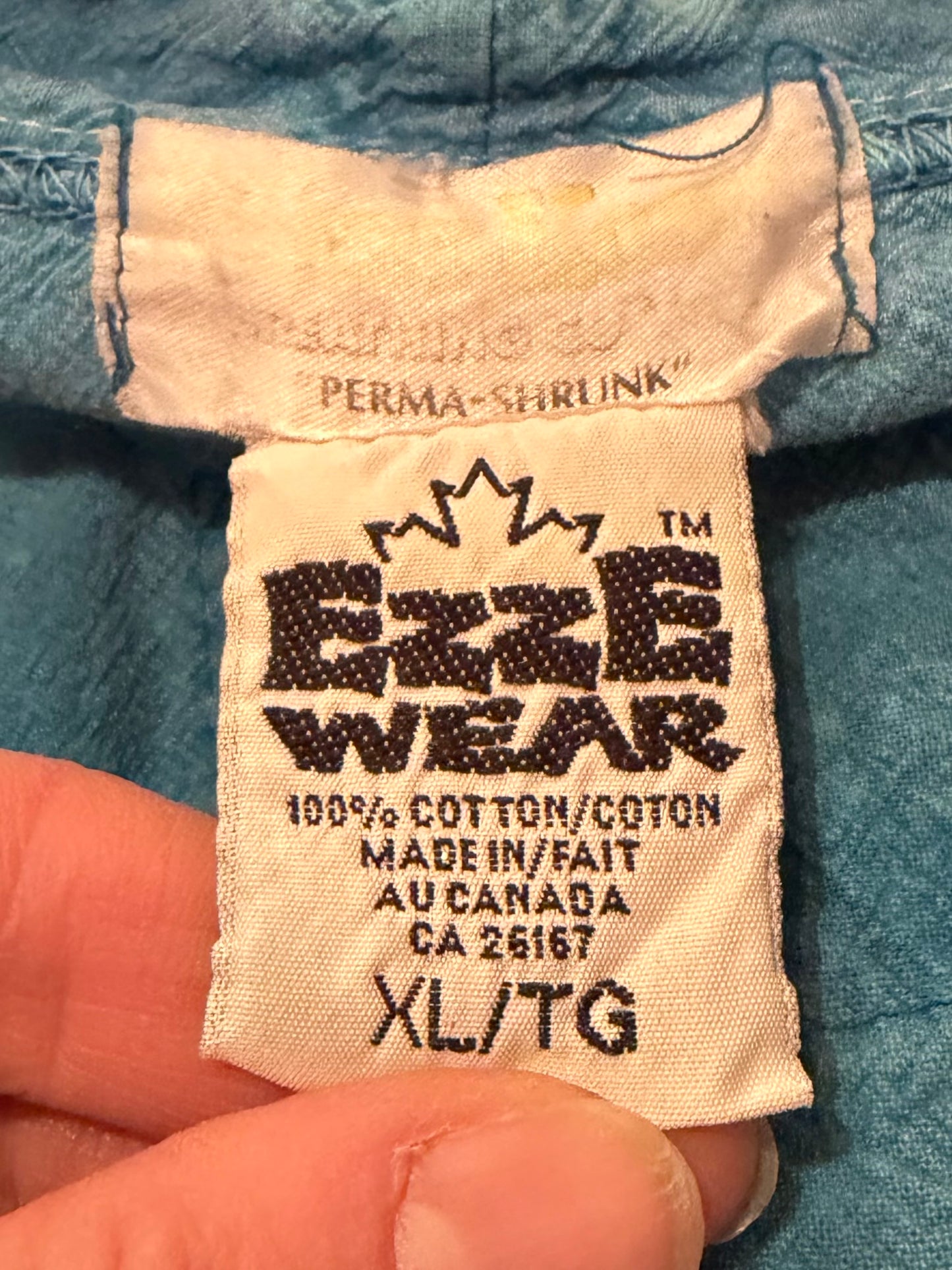 90s 'Ezze Wear' Blue Cotton Sweater / XL