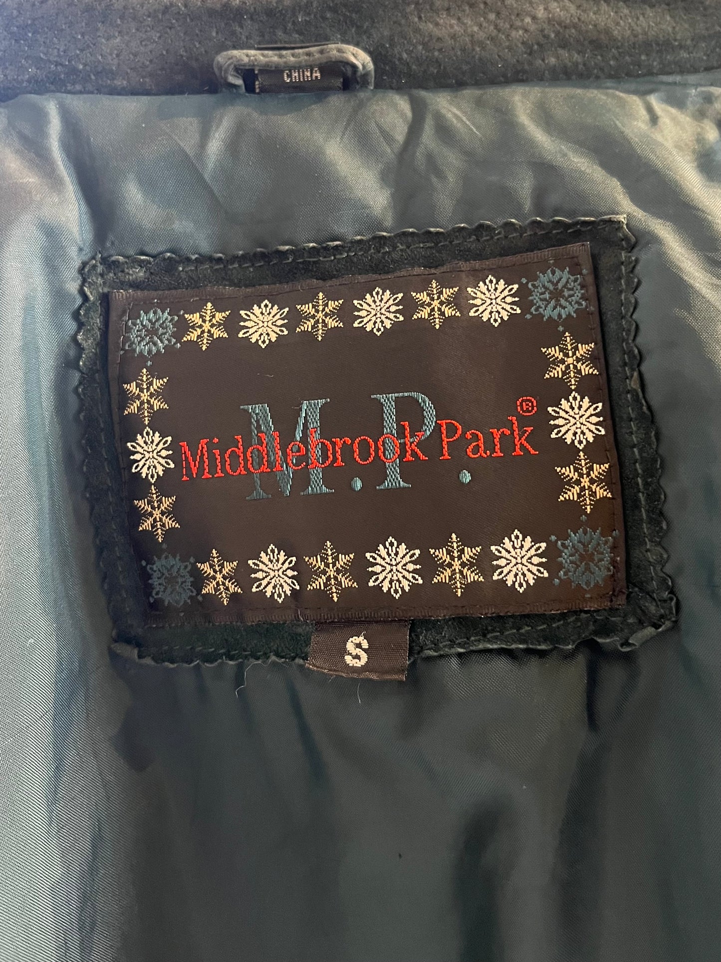 90s 'Middlebrook Park' Dark Green Suede Jacket / Small