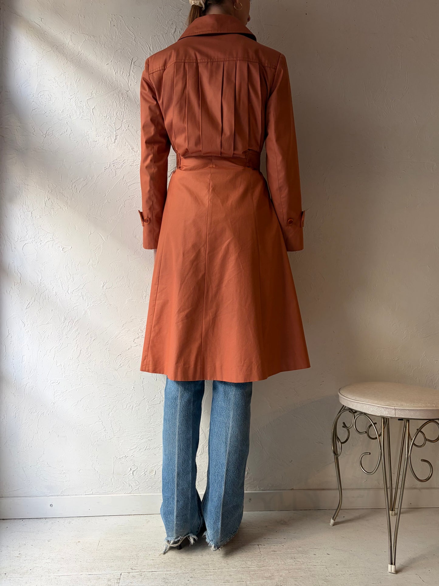 80s Orange Fitted Coat / Small