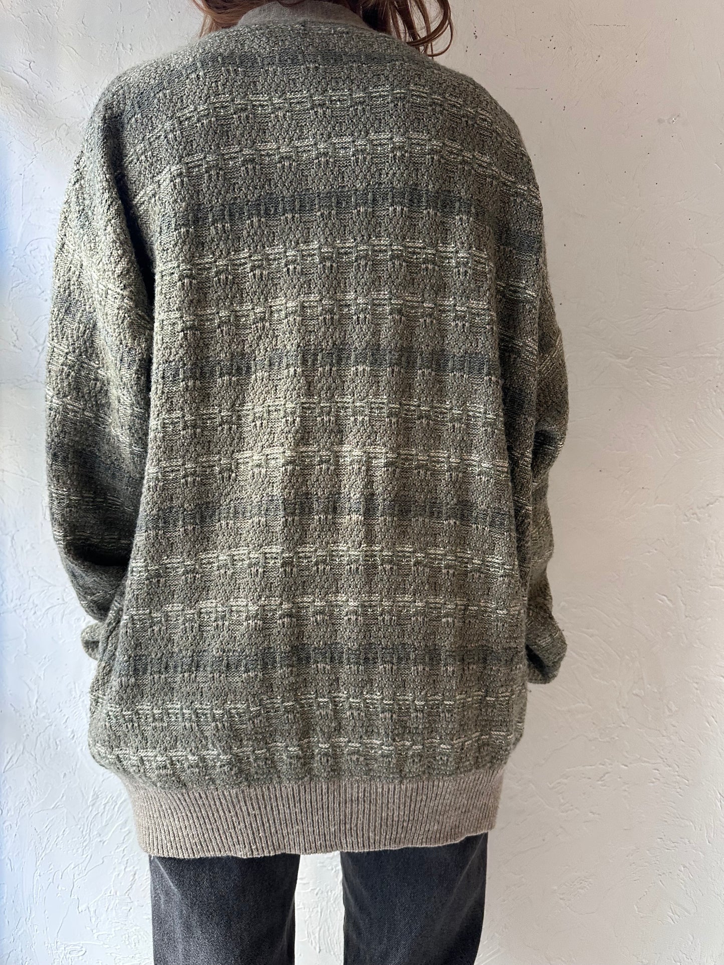 90s 'Jantzen' Knit Grandpa Cardigan Sweater / XL